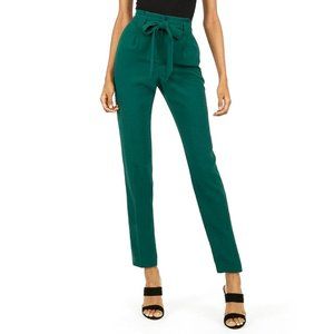 Express Hunter Green Paper Bag Pants